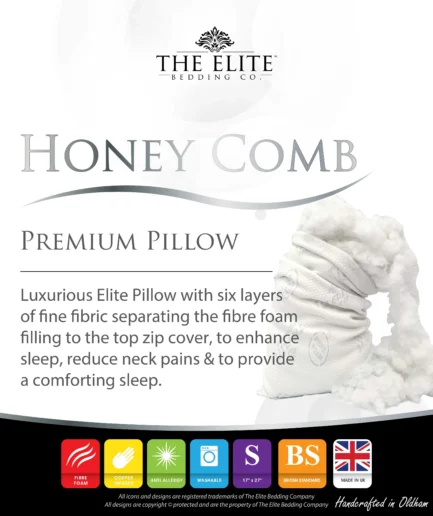 The Elite Bedding Company Honey Comb Pillow Pair