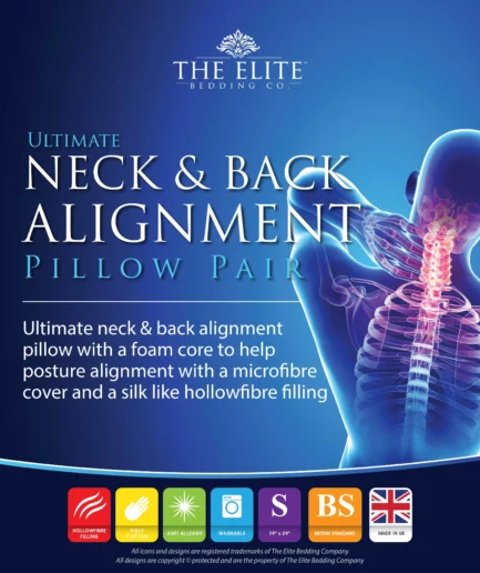The Elite Bedding Company Neck & Back Alignment Pillow Pair